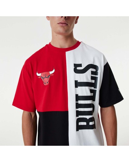 Camiseta NBA Cut And Sew Oversized Chicago Bulls