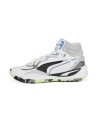 Zapatilla de Baloncesto Puma Playmaker Pro Mid "Blanca y Gris"