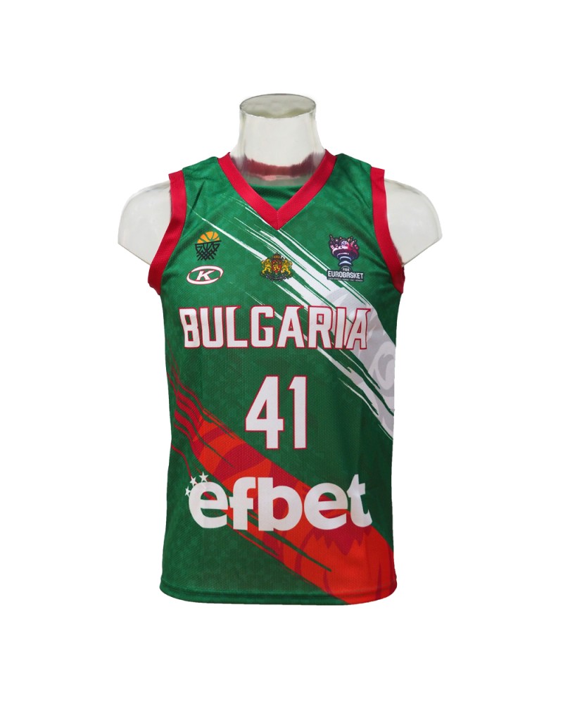 Camiseta FIBA Eurobasket 2022 Bulgaria Verde Sasha Vezenkov