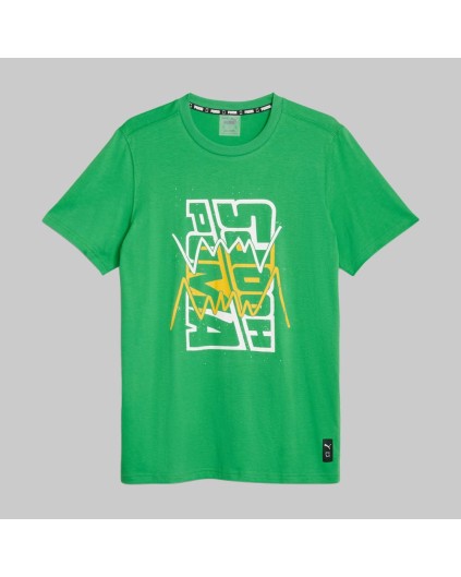 Camiseta Manga Corta Puma Hoops Verde