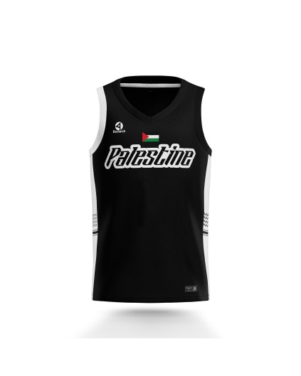 Camiseta FIBA Palestina Negra 2024 Madbasket