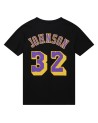 Camiseta Negra NBA Magic Johnson Los Angeles Lakers