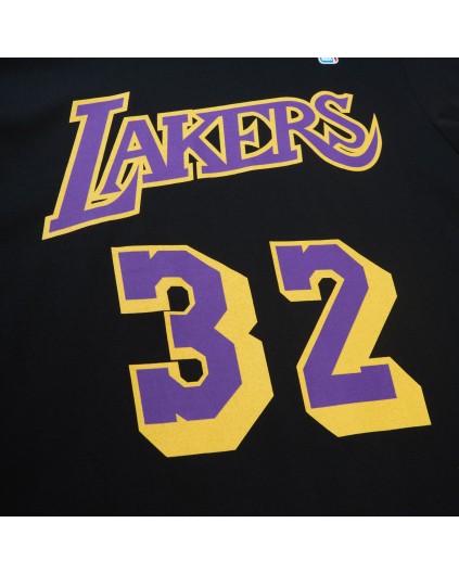 Camiseta Negra NBA Magic Johnson Los Angeles Lakers