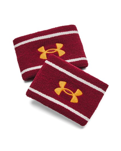 Muñequeras Under Armour Granate.