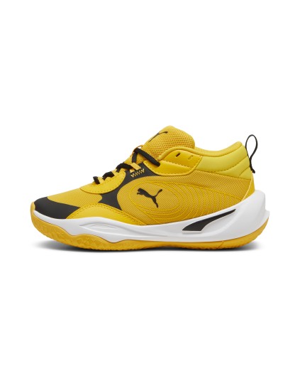 Zapatilla de Baloncesto Puma Playmaker Pro Jr Amarilla y Negra