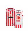 Olympiacos BC 2024-2025 Home Striped Jersey