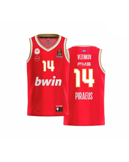 Olympiacos BC 2024-2025 Home Red Jersey 24/25