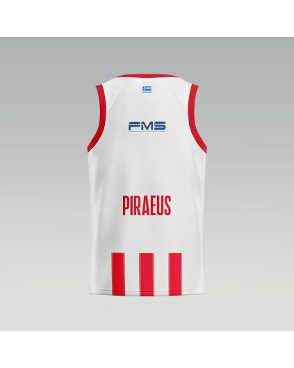 Olympiacos BC 2024-2025 Home Striped Jersey