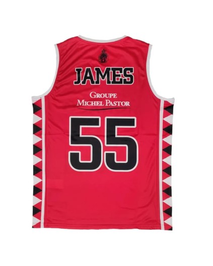 Camiseta Roja Mike James AS Mónaco Basket