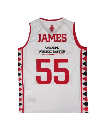 Camiseta Blanca Mike James AS Mónaco Basket