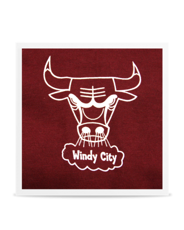 Camiseta Rock Chicago Bulls Granate