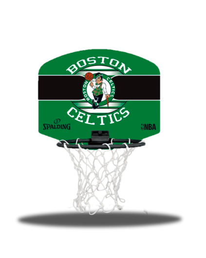 Minicanasta Spalding de los Boston Celtics.