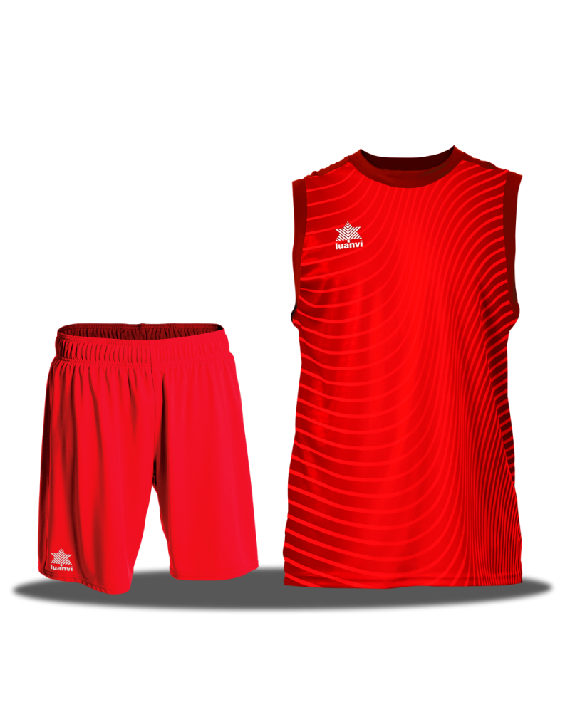 Equipacion Luanvi. Modelo Rio. Color rojo