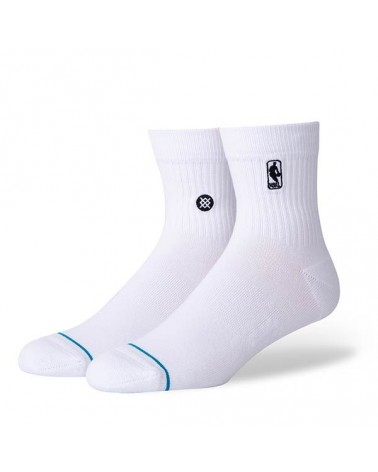 Stance NBA Logo Blanco QTR Sock
