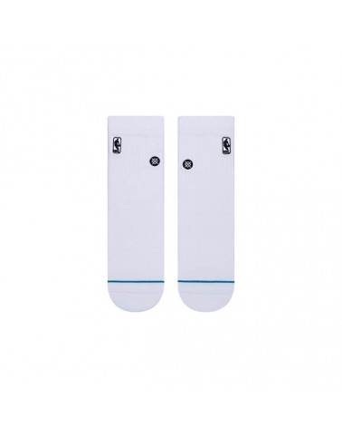 Stance NBA Logo Blanco QTR Sock