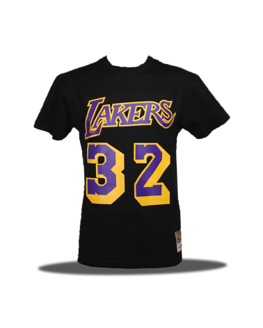 Camiseta Negra NBA Magic Johnson Lakers