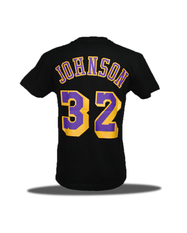 Camiseta Negra NBA Magic Johnson Lakers