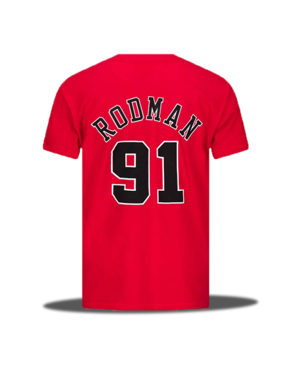 Camiseta Roja NBA Dennis Rodman Bulls