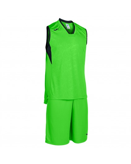 Joma Campus equipación baloncesto verde fluor