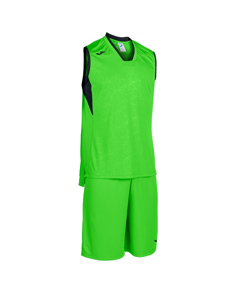 Joma Campus equipación baloncesto verde fluor