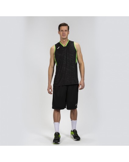Joma Campus equipación baloncesto negro y fluor