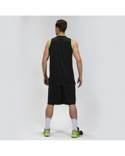 Joma Campus equipación baloncesto negro y fluor