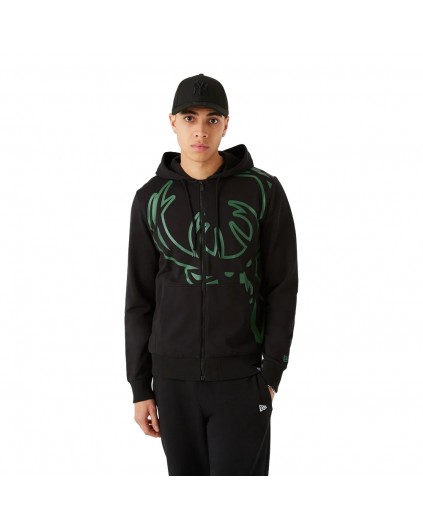 Sudadera NBA New Era Enlarged Logo Milwaukee Bucks